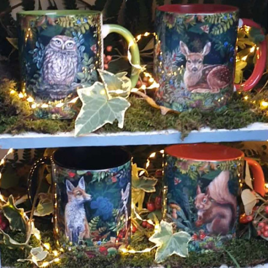 4 Forest Mugs