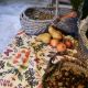 Pear and Elderberry tea-towel