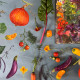 Torchon Carottes et capucines