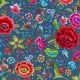 Cotton Twill: Peonies et Parakeets - 6m plaquette