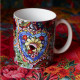 2 Venetian heart mugs