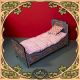 Kit for folk style minature bed for mice - red