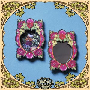 Mini frame "Souris-ville" embroidered flowers