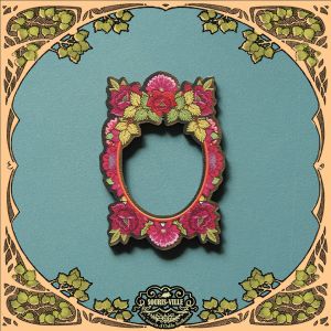 Mini frame "Souris-ville" embroidered flowers