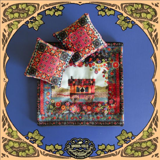 Souris-ville Plaid mini-patch Roulotte