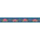 Bordure velours Pushkar bleu