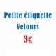 Petite étiquette velours 3€