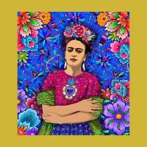 Velvet card Frida Kahlo