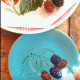 plums ceramic coaster