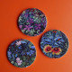 3 Sous-verres "Fleurs champêtres"