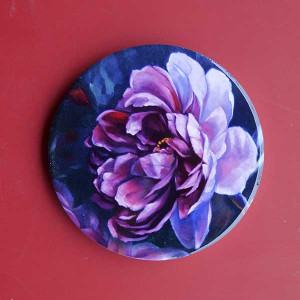 "Peonies" coaster