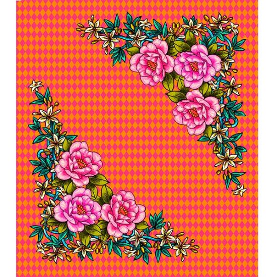 Coupon Coton Bio Angle Fleuri