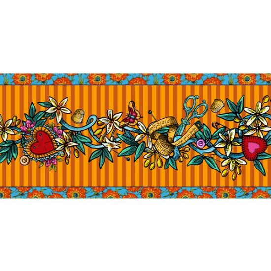 Bordure velours Tatoo Jaune