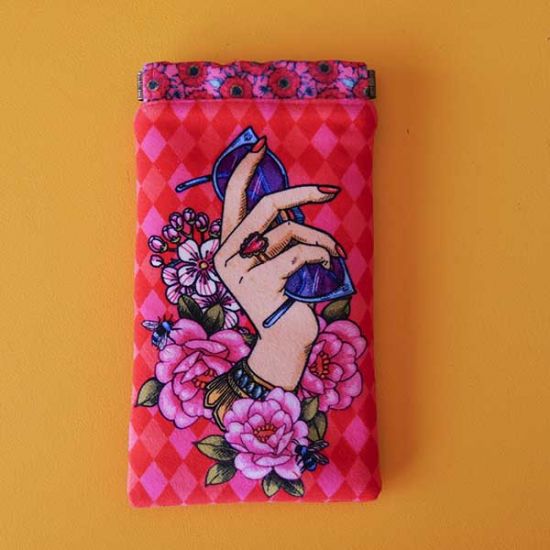 Sewing kit : velvet glasses case Tatoo
