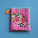 Mini étiquette velours Porte bonheur rose