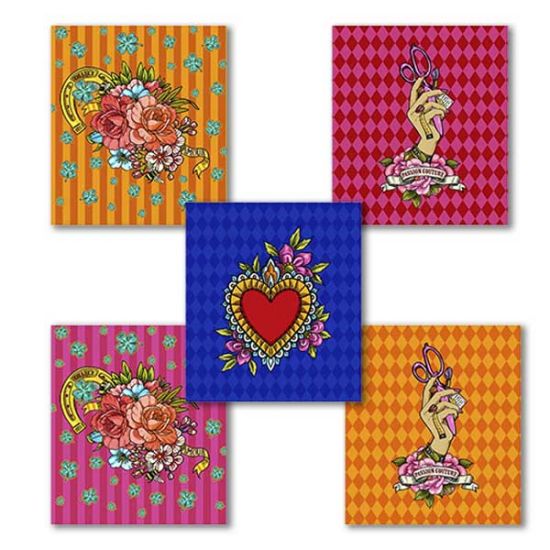 5 Mini Velvet Panels - Oracle