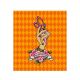 Mini étiquette velours La main de la couturière orange