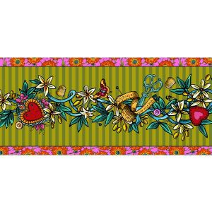 Velvet border Tatoo green
