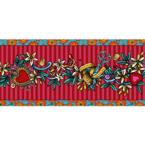 Bordure velours Tatoo rouge