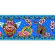 Bordure velours Amulettes bleu