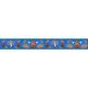 Bordure velours Amulettes bleu