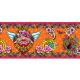 Bordure velours Amulettes orange