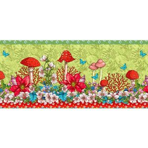 Velvet border Champi green