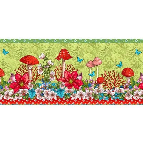 Velvet border Champi green