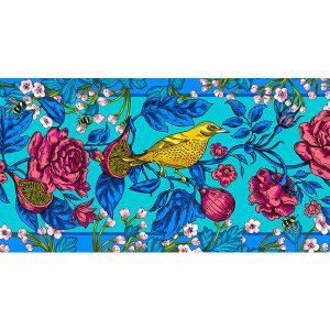 Bewilder Wood velvet border blue 19 cm