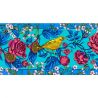 Bordure velours Bois de Touffou bleu 19 cm