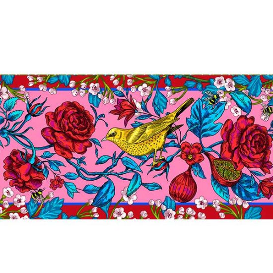 Bewilder Wood velvet border pink 19 cm
