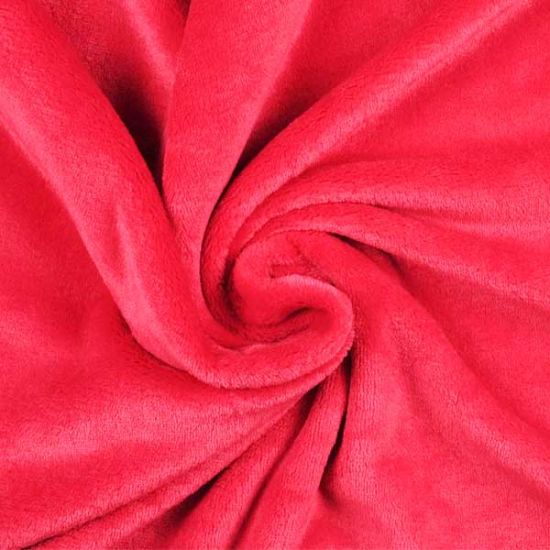 red fleece fabric