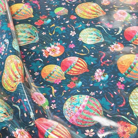 Coton enduit Ballons nuit