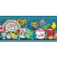 Bordure vaisselle bleu