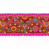 Velvet border Festons red