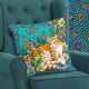 Grande étiquette velours Chat couché