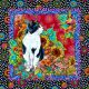 Velvet Panel - Cat black and white
