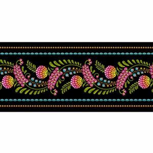 Velvet border Digitale black