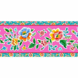 Velvet border Mexico pink