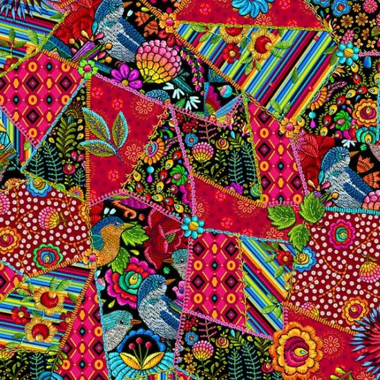 Velours Crazy Brodé