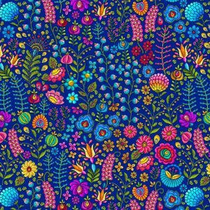 Velours Jardin Brodé nuit