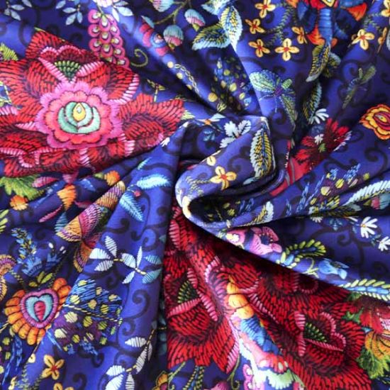 Velours souple Matador bleu nuit