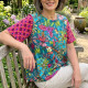 Jersey de coton Losange rose