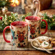 Mug lapin de Noël beige