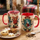 Mug lapin de Noël beige