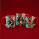 Mug lapin de Noël bleu vert