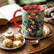 Mug lapin de Noël bleu vert