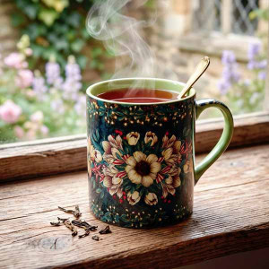 Mug chemin de Noël noir