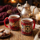 Mug chemin de Noël rouge