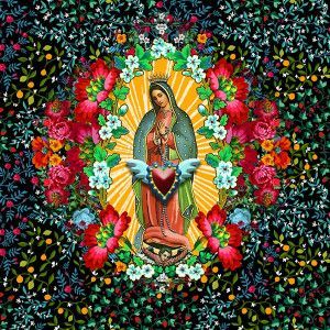 Ex-Voto "Vierge de Guadaloupe" fleurie